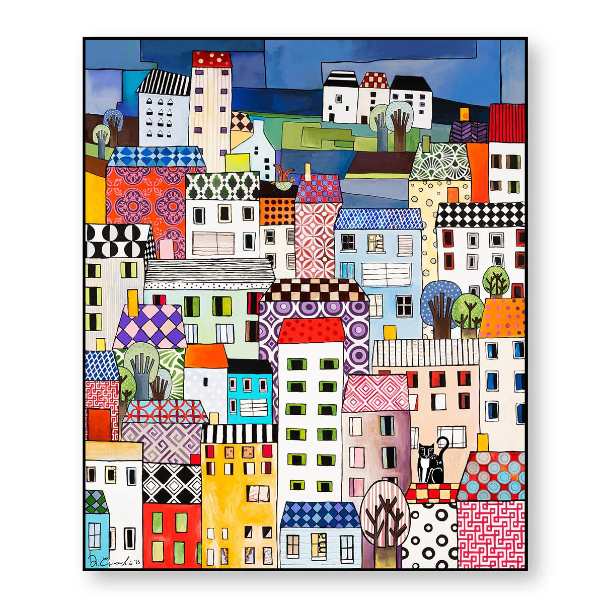 Egan – Quadro "Paese Mio" 100x120 cm | Arte Contemporanea Made in Italy