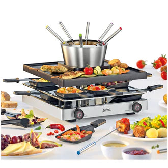 Spring RacletteFondue8 Classic 3 in 1 raclette fonduta grill elettrico 8 persone 1750W - Tuttocasa Domodossola