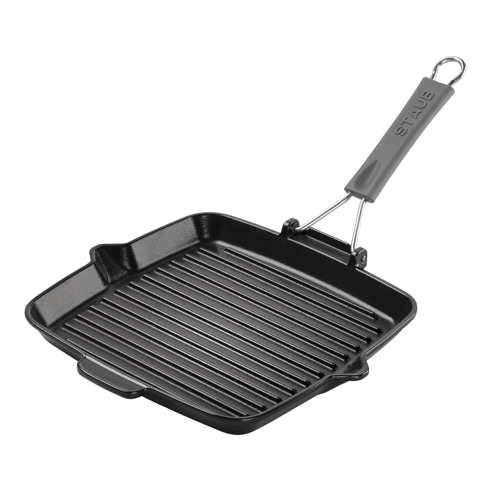 Staub bistecchiera quadrata 24 cm ghisa nera manico silicone aperto – Tuttocasa Domodossola