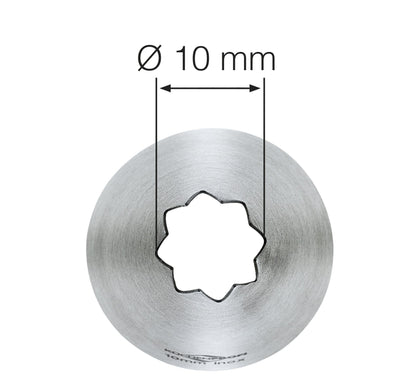 Beccuccio stella Küchenprofi Bake 10 mm inox dettaglio apertura frontale | Tuttocasa Domodossola