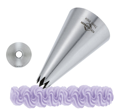 Küchenprofi Bake bocchetta stella 7 mm inox con bordura crema viola | Tuttocasa Domodossola