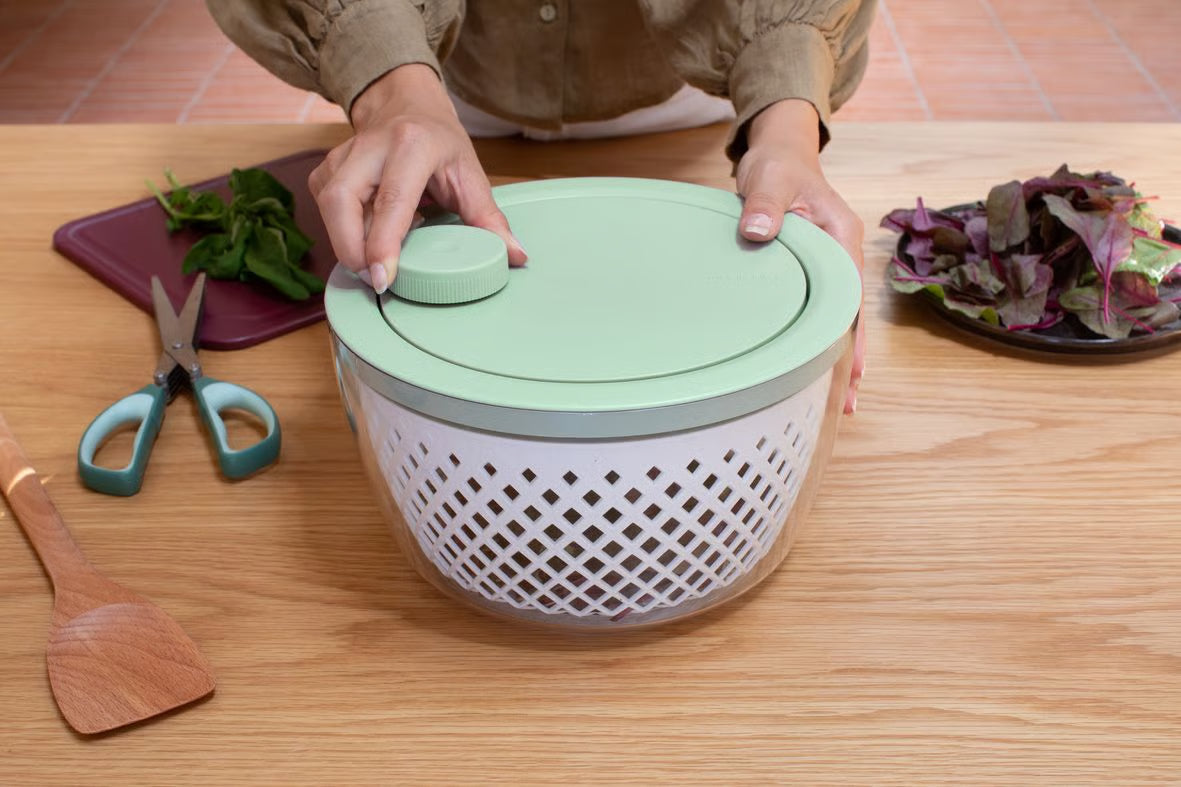 Brabantia Tasty+ centrifuga insalata dettaglio base antiscivolo e coperchio smontabile - Tuttocasa Domodossola