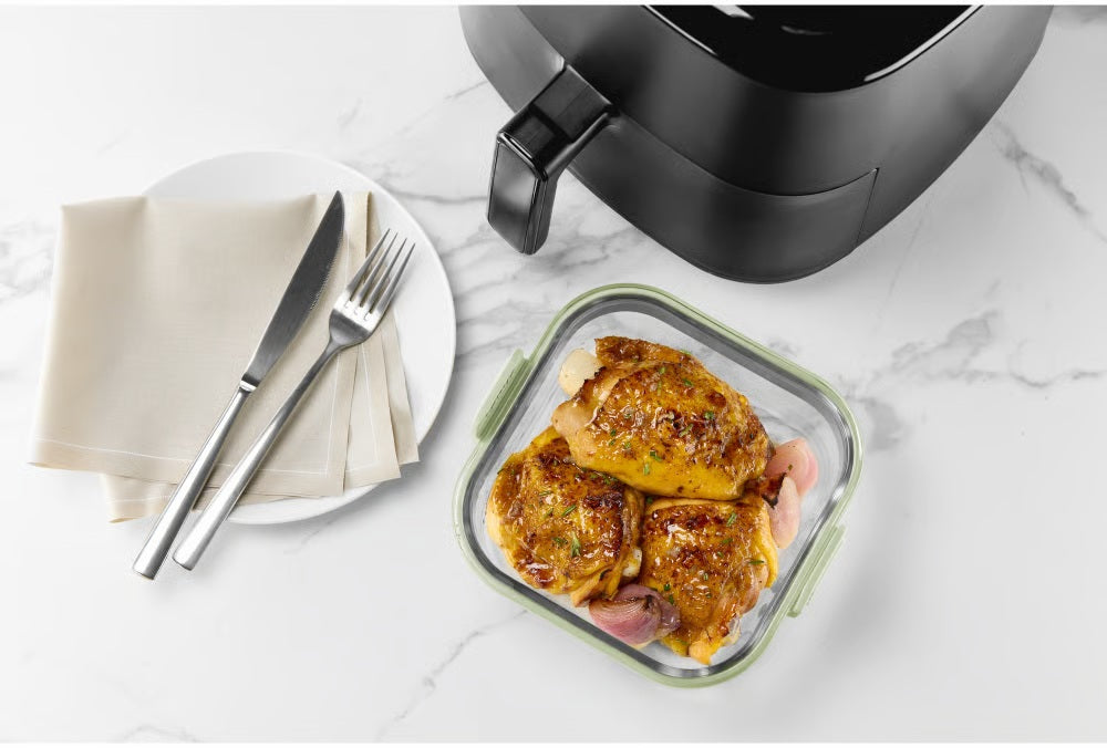 Lekuè Teglia Vetro per Friggitrice ad Aria con cosce di pollo al forno — Tuttocasa Domodossola